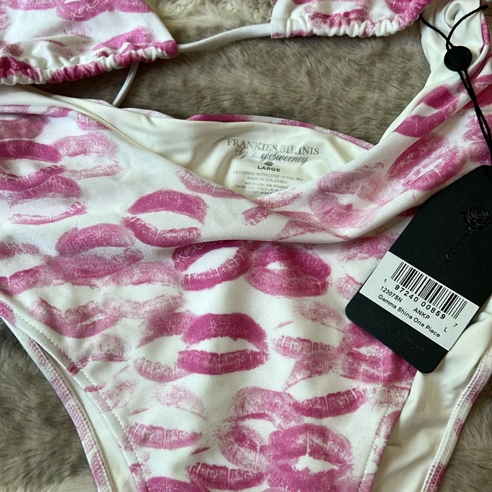 Frankie's Bikinis Gemma Wrap One Piece Swimsuit shine